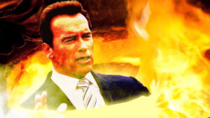 Schwarzenegger ends term as Governor: lowers himself into molten metal
