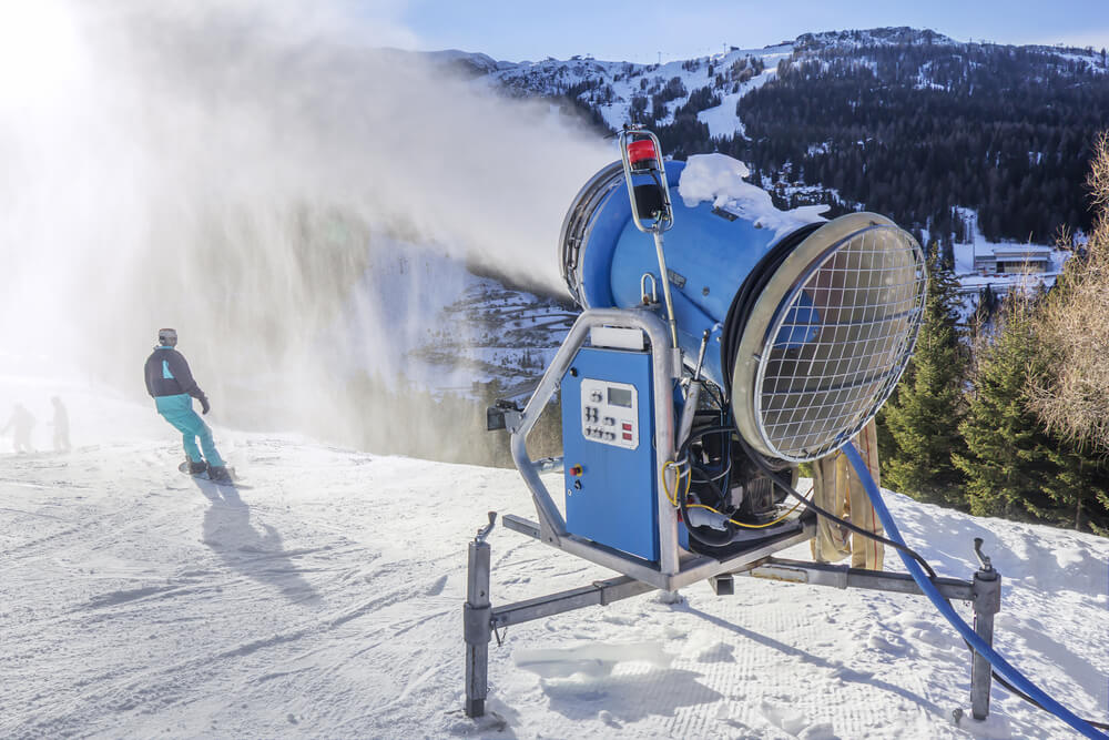 Climate fears: snow machines may become a permanent fixure at Perisher. Even in August.