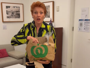 Pauline Hanson slams Woolies’ brown paper bags, demands white ones instead