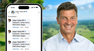 Angus Taylor says he has the numbers to lead, producing petition of his Facebook comments