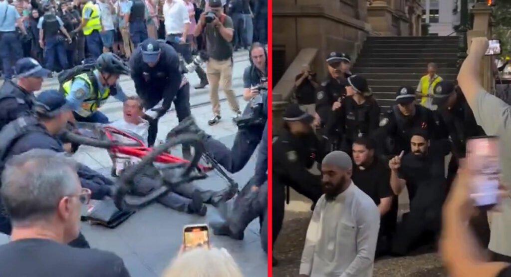 NSW police make Israeli president feel at home by mercilessly attacking anyone with a Palestine flag