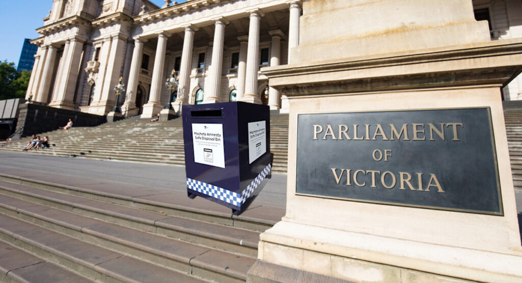 Victoria to introduce machete bins outside Parliament to prevent further backstabbings 